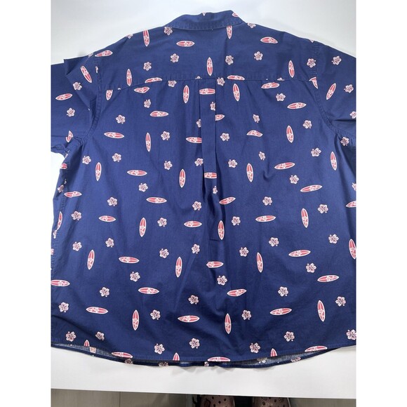 HB Harbor Bay-Mens Hawaiian Shirt-2XL Big/Wide Blue W/ Surfboard All Over Print - Picture 14 of 15